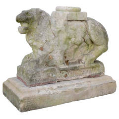 Stone Sculpture of a Laying Lion, 15th Century