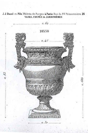 19th Century Louis XIV Style Cast Iron Garden Vase For Sale