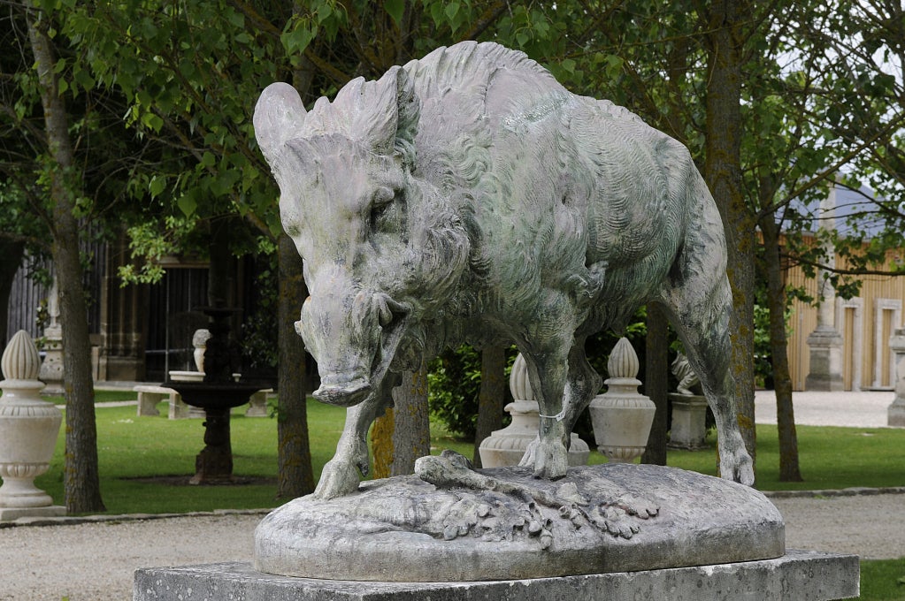 Italian Bronze statue of a boar