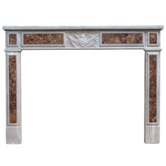 French Empire period marble fireplace