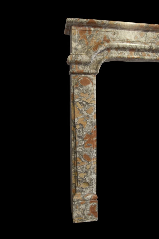 French Louis XIV Period Marble Fireplace
