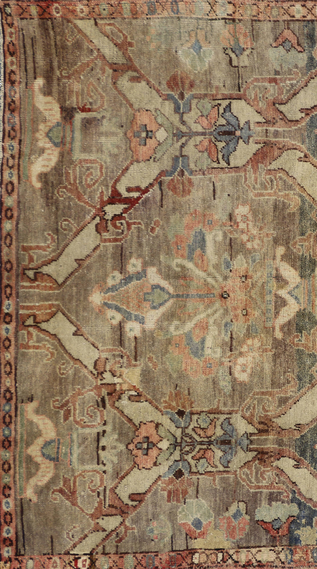 Antique Oushak Rug with Modern Design  In Excellent Condition In Dallas, TX