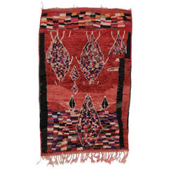 Mid-Century Modern Style Berber Moroccan Rug with Abstract Tribal Design 11