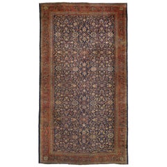 Oversized Used Persian Sultanabad Rug, Hotel Lobby Size Carpet