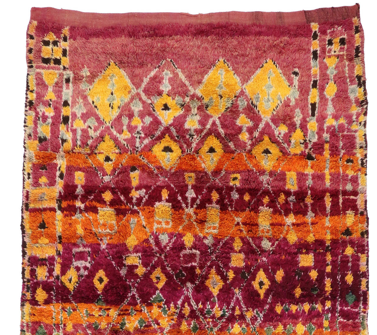 Mid-20th Century Vintage Moroccan Rug with Indian Summer Colors, 06'10