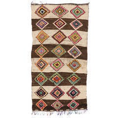 Boho Chic Vintage Berber Moroccan Azilal Rug with Modern Tribal Style 11