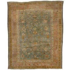 Antique Turkish Oushak Oversize Rug with Modern Design in Soft Colors 3