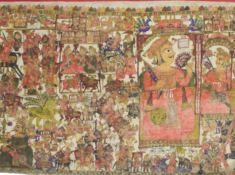 Antique Indian Wall Tapestry For Sale at 1stdibs