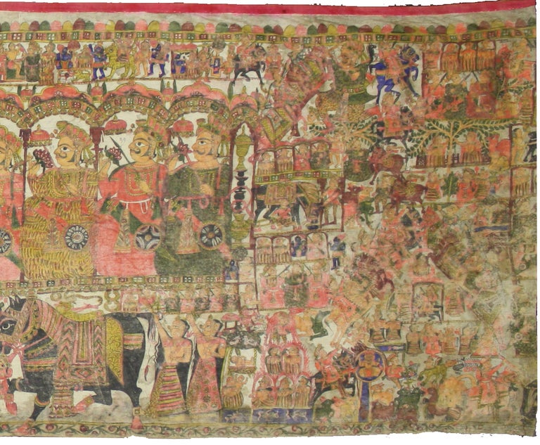 Antique Indian Wall Tapestry For Sale at 1stdibs