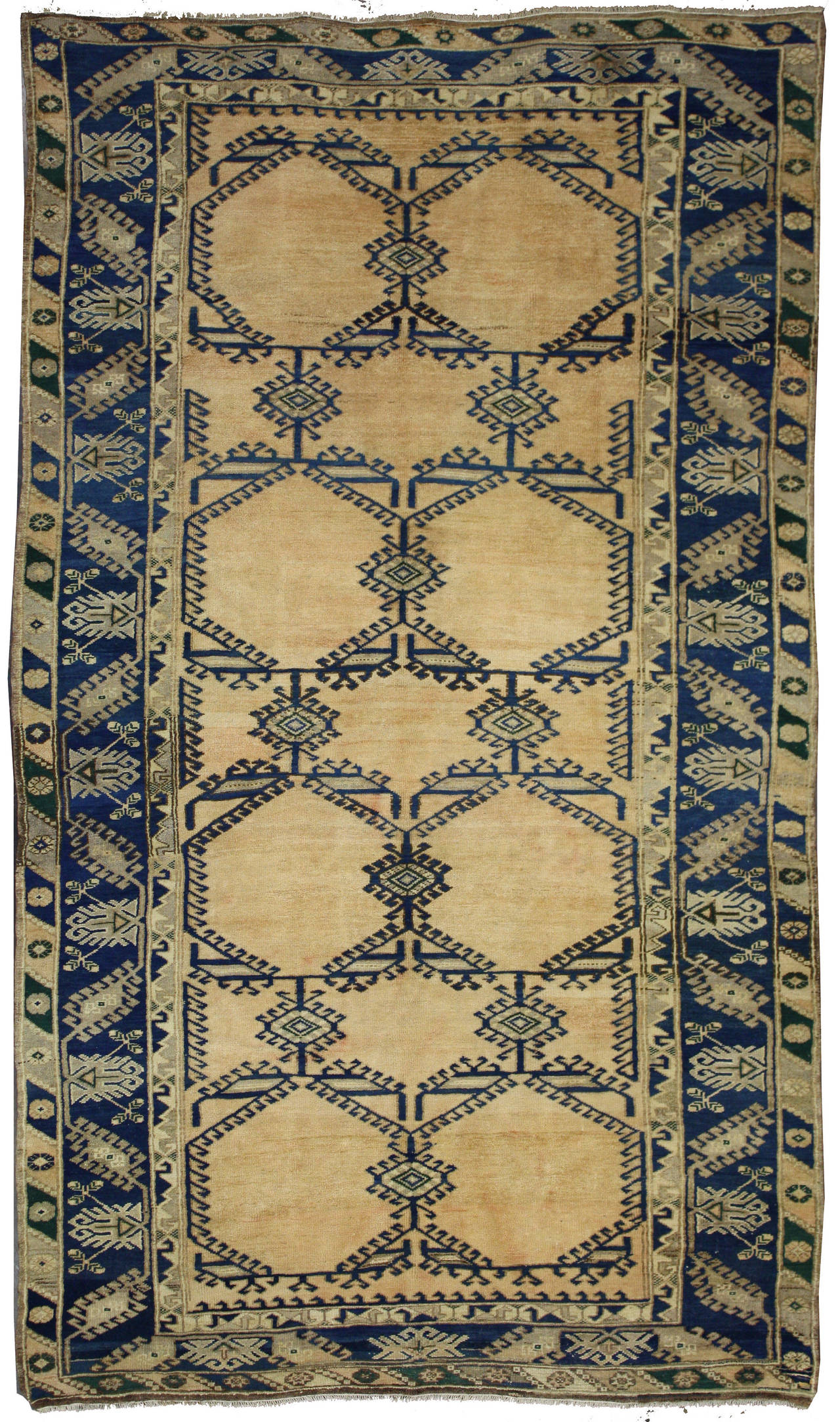50099-50100 Pair of Vintage Turkish Oushak Gallery Rugs, Pair of Wide Hallway Runners. Foyers and hallways can set the tone for how we and our guests feel about coming into our homes. This pair of vintage Oushak runners are extra wide and have an