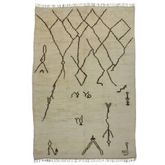 Oversized Moroccan Area Rug with Modern Tribal Design