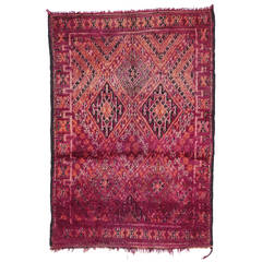 Vintage Moroccan Protection Rug, 06'04" X 09'02"