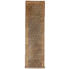 Antique Persian Malayer Runner with Modern Boteh Design, Long Runner 6
