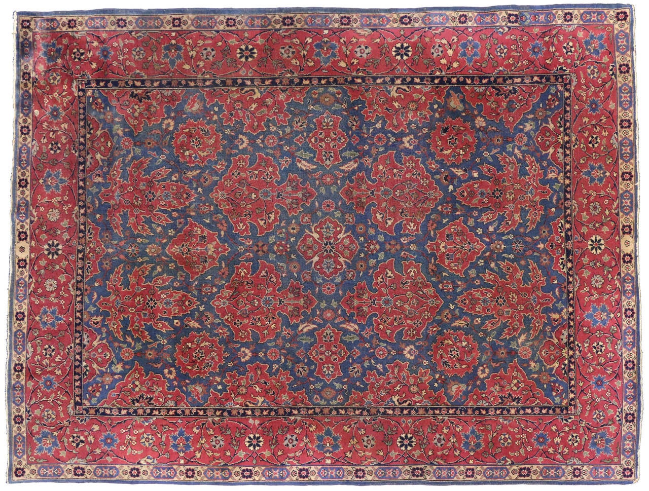 Distressed Antique Turkish Sparta Area Rug with Industrial Machine Age Style 6