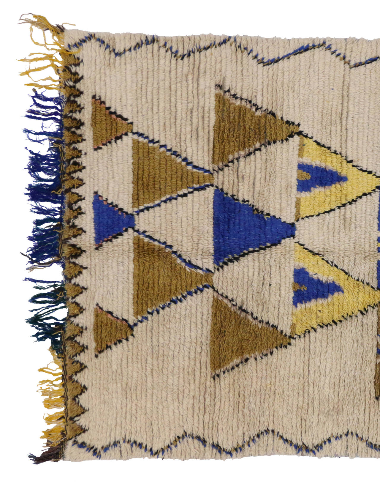 Wool Vintage Moroccan Berber Azilal Rug