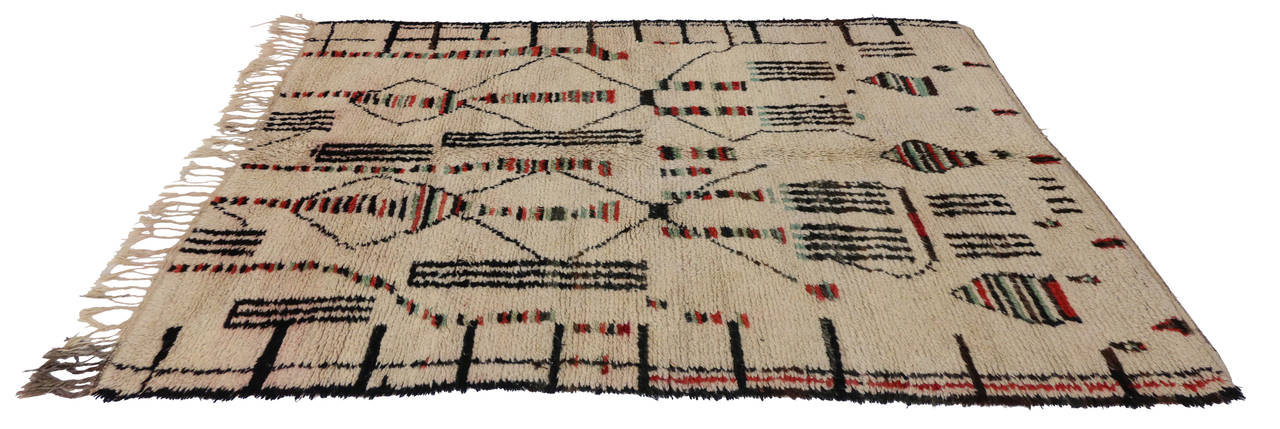 Wool Vintage Berber Moroccan Rug