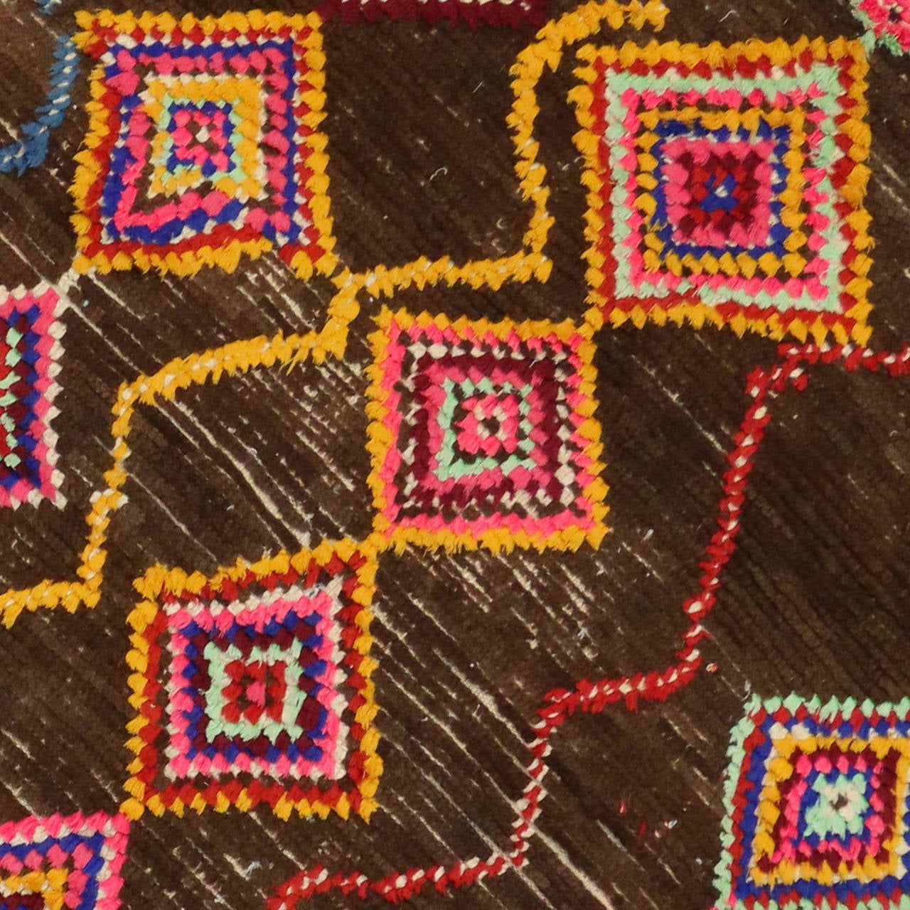 Vintage Berber Moroccan Carpet Runner with Bohemian Style ...