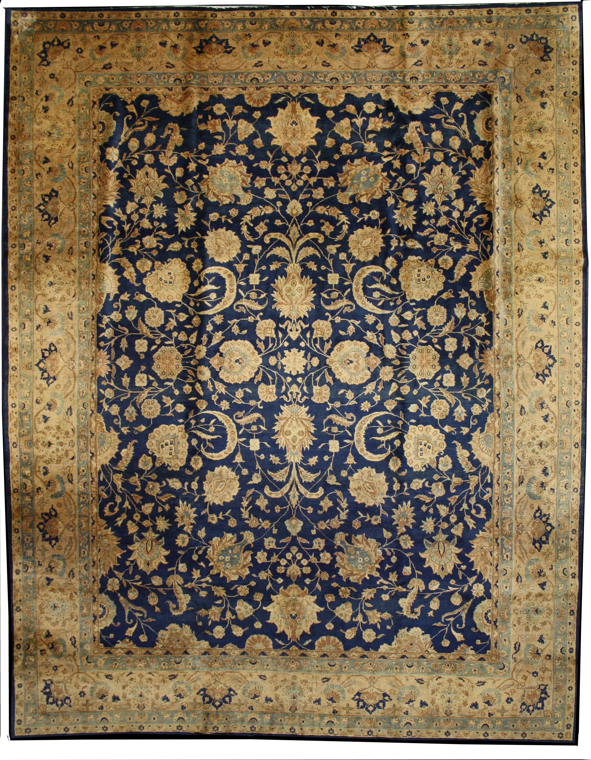 Antique Indian Agra Rug with Hollywood Regency Style