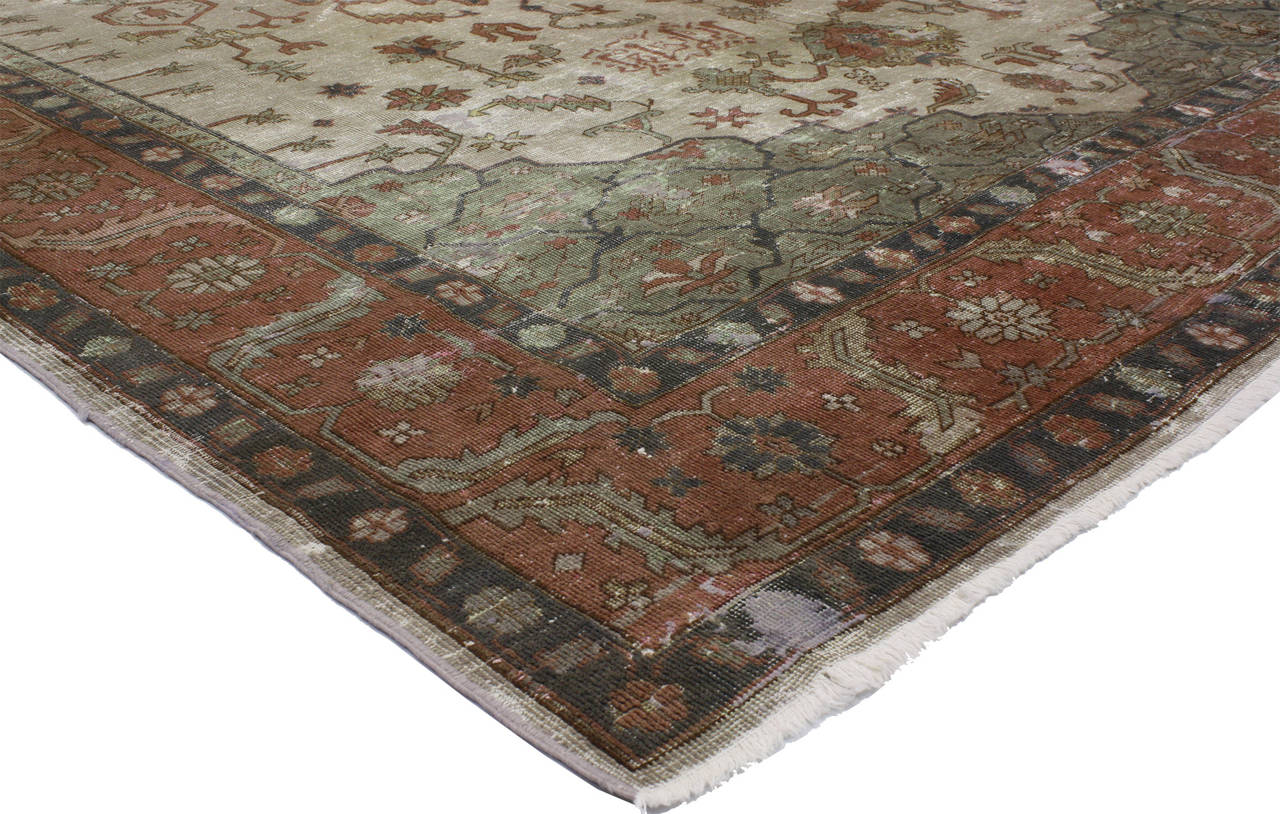 Distressed Antique Turkish Sparta with Modern Rustic English Style