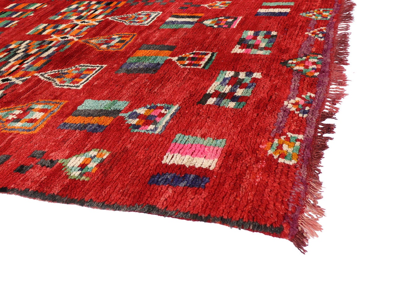 20th Century Vintage Berber Moroccan Rug with Modern Tribal Style