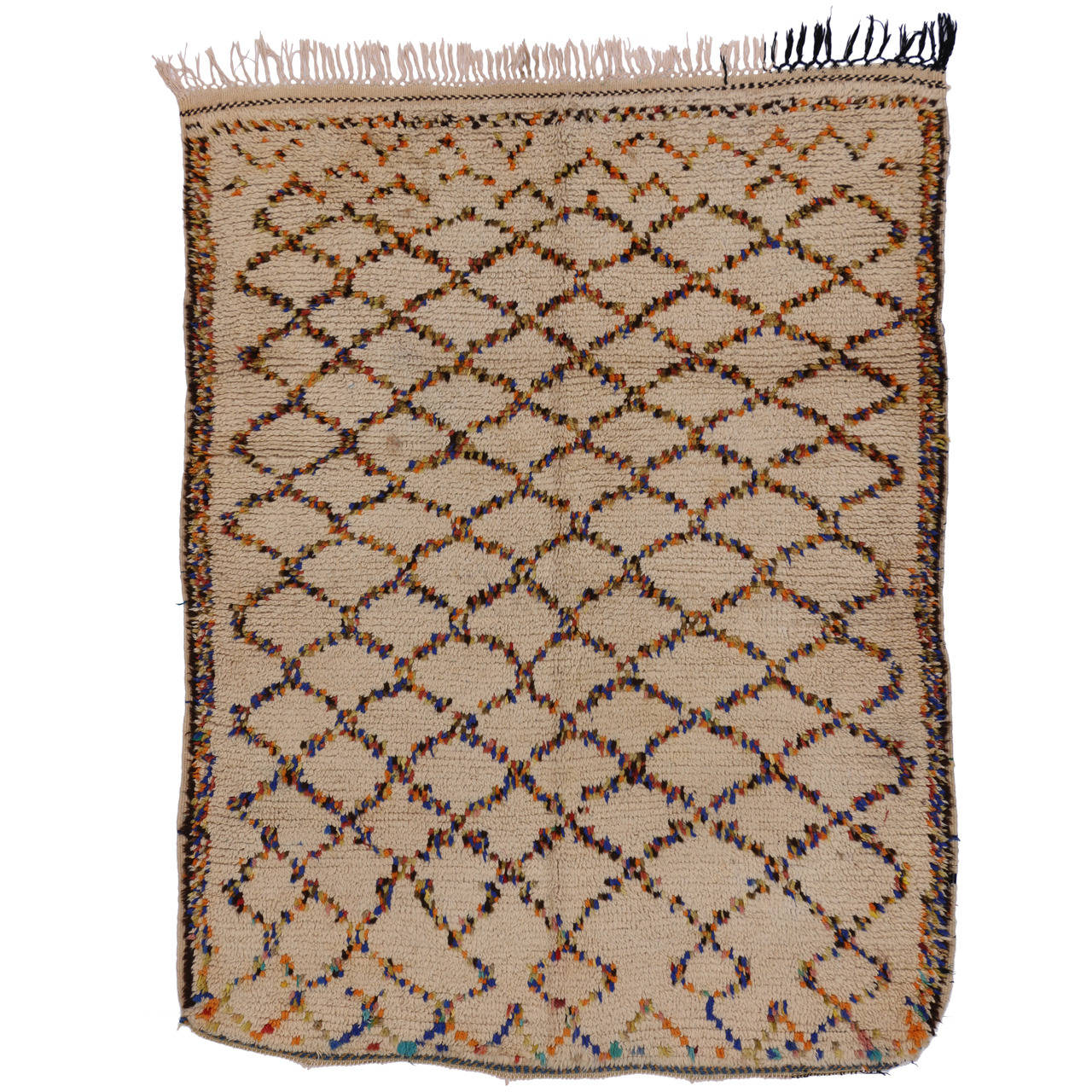 Berber Moroccan Rug with Latticework Design For Sale at 1stdibs
