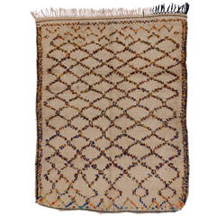 Berber Moroccan Rug with Latticework Design 11
