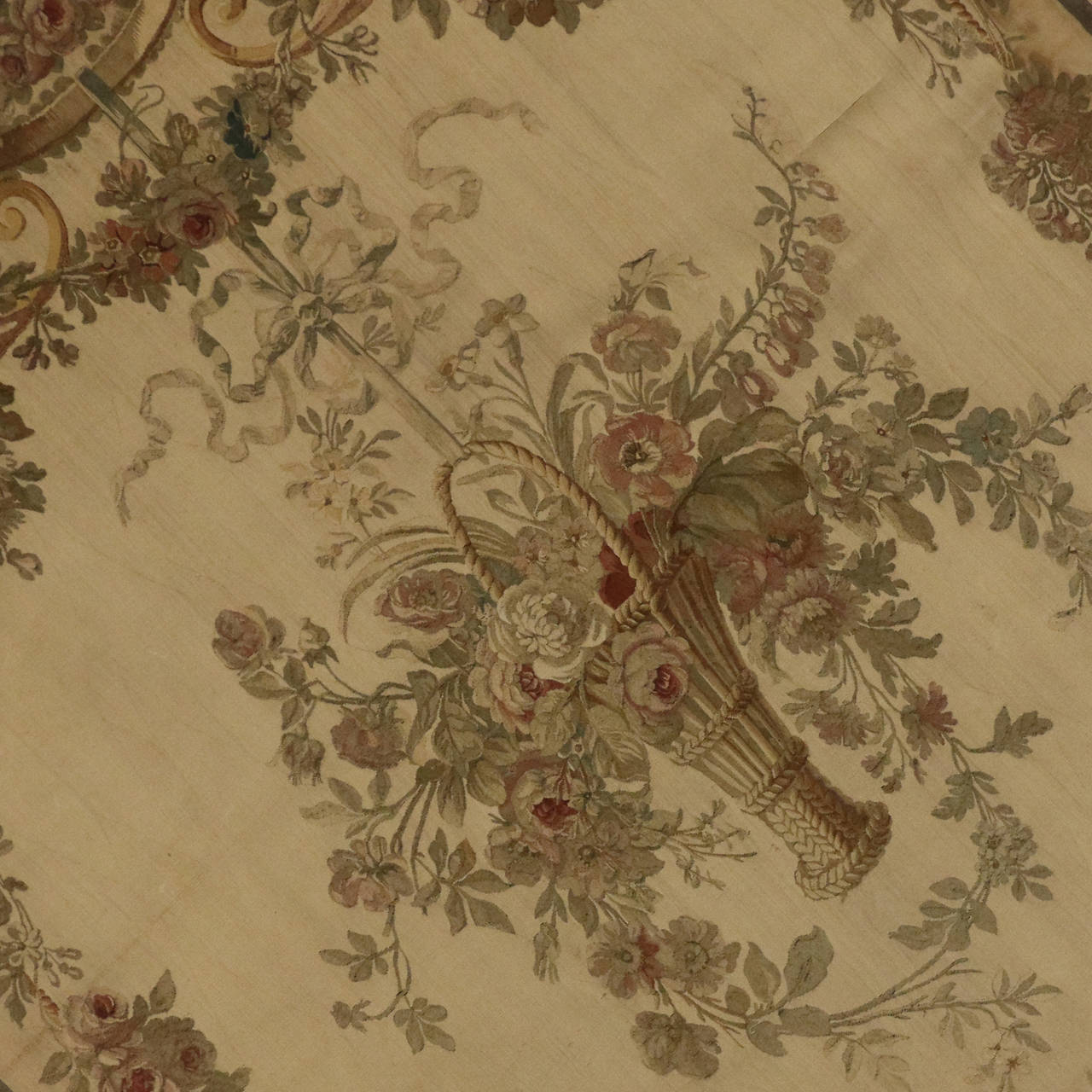 Antique French Aubusson Silk Tapestry For Sale at 1stdibs