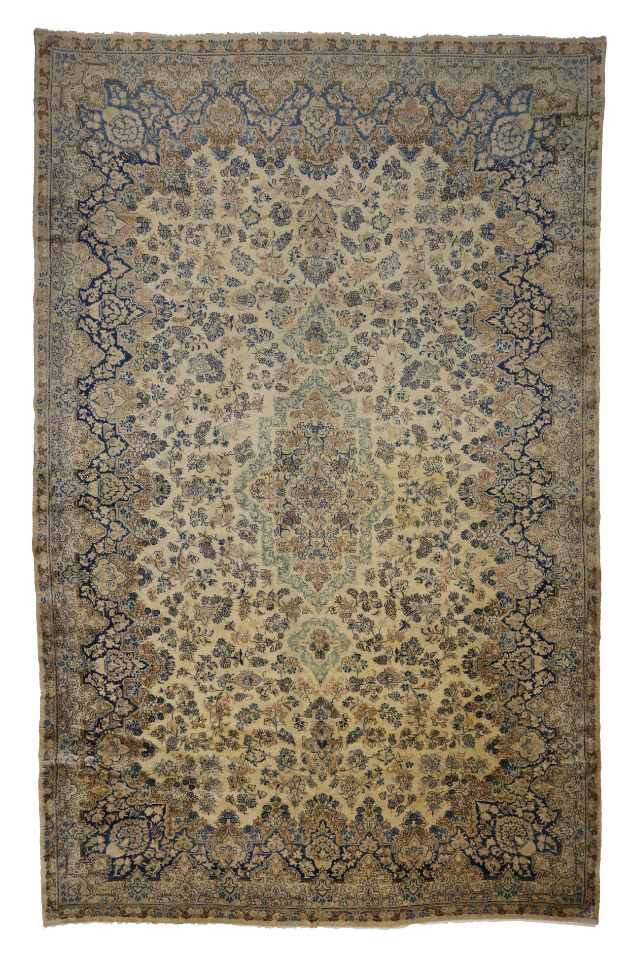 Antique Persian Kerman Oversize Rug, 12'06" x 19'06"