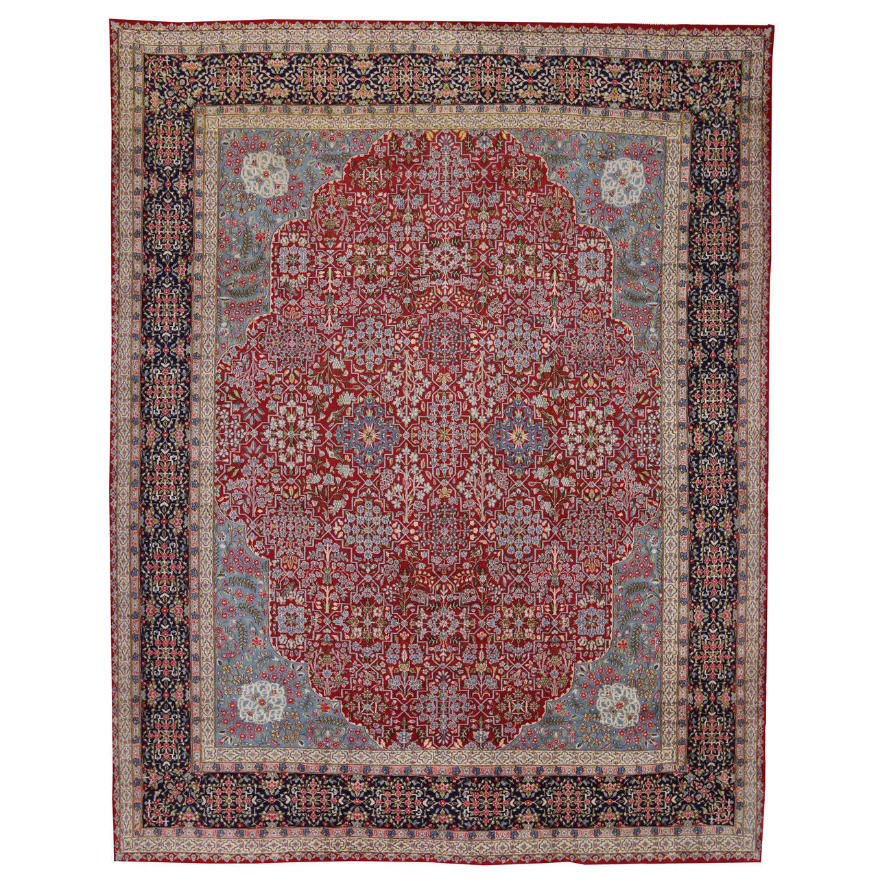 MidCentury Modern Persian Kerman Rug For Sale at 1stdibs