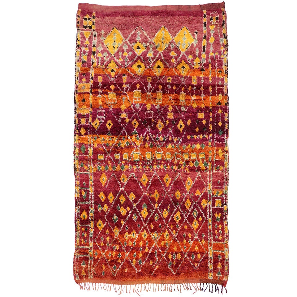 Vintage Moroccan Rug with Indian Summer Colors, 06'10" x 12'00"