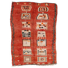 Vintage Berber Moroccan Rug with Mid-Century Modern Tribal Style 11
