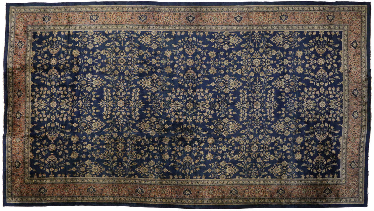 Antique Indian Agra Oversize Rug, 14’00” x 24’08” 3