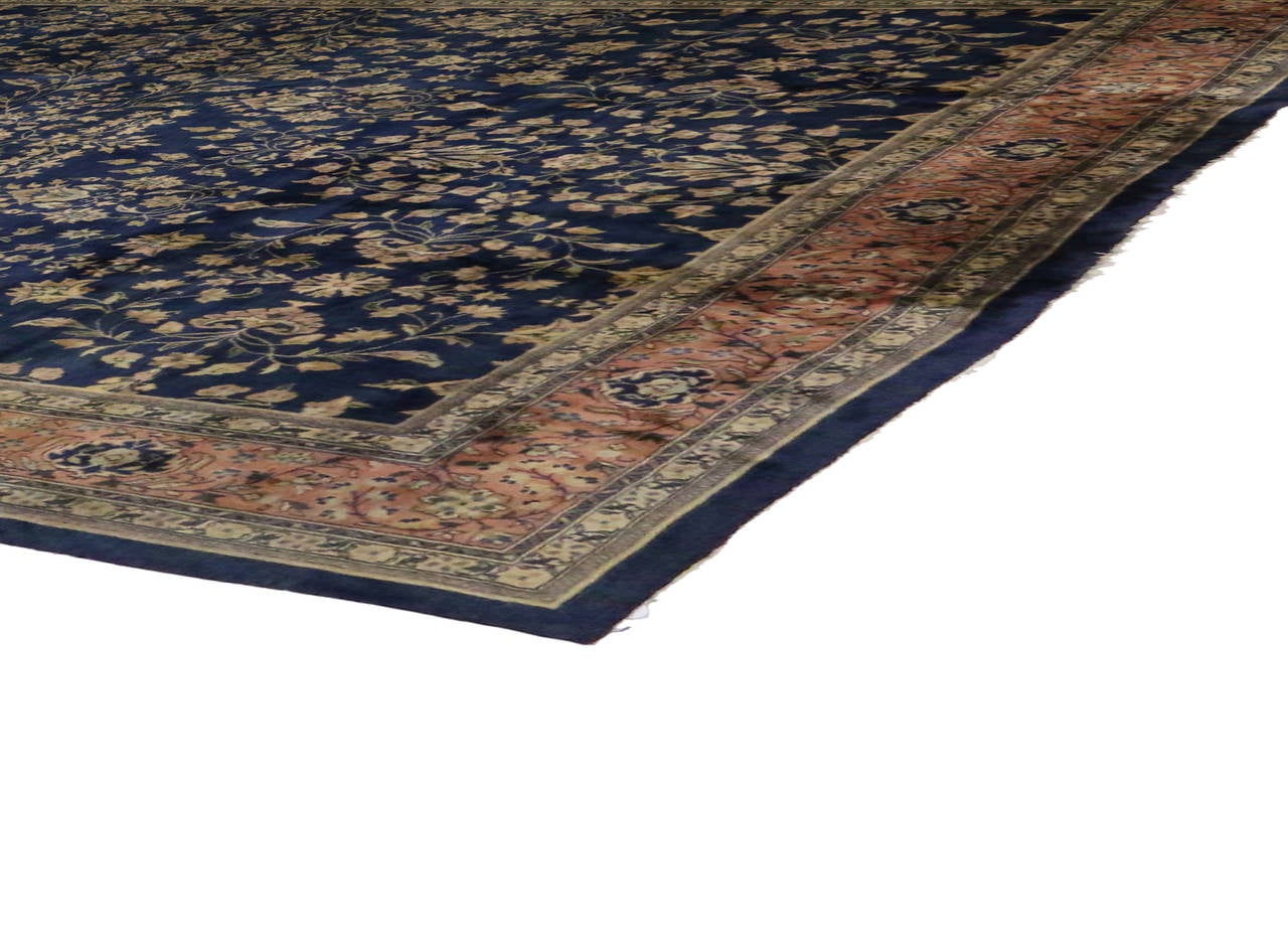 Wool Antique Indian Agra Oversize Rug, 14’00” x 24’08”