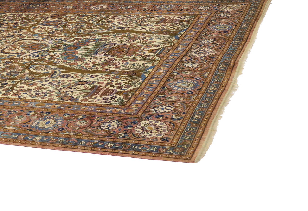 kashan silk rug