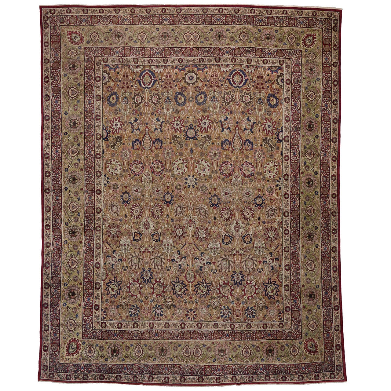 Antique Persian Kermanshah Rug with William Morris Arts and Crafts