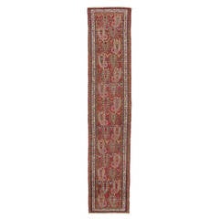 Antique Persian Malayer Carpet Runner with Boteh Design Antique Persian Malayer Carpet Runner with Boteh Design