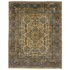 Antique Persian Kerman Area Rug with Hollywood Regency Style