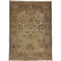 Transitional Persian Sultanabad Rug with Modern Style in Neutral Colors 10