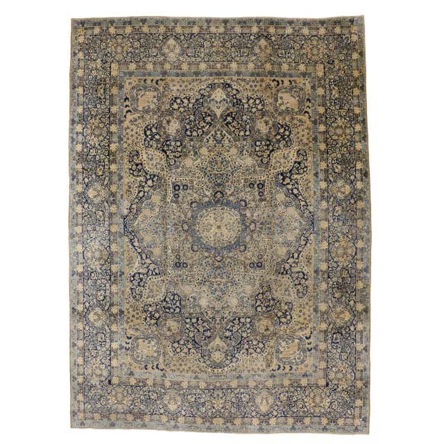 Antique Persian Yazd Rug For Sale at 1stdibs