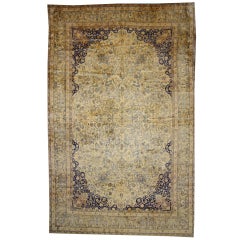 Antique Persian Kerman Room Size Rug with Hollywood Regency Style