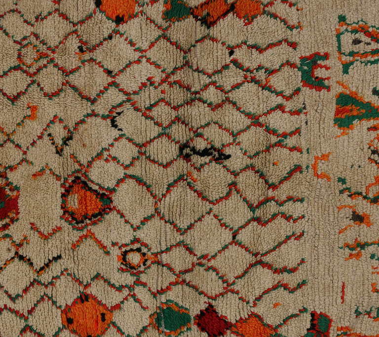 Vintage Moroccan Rug, 03'10" x 04'05" at 1stdibs