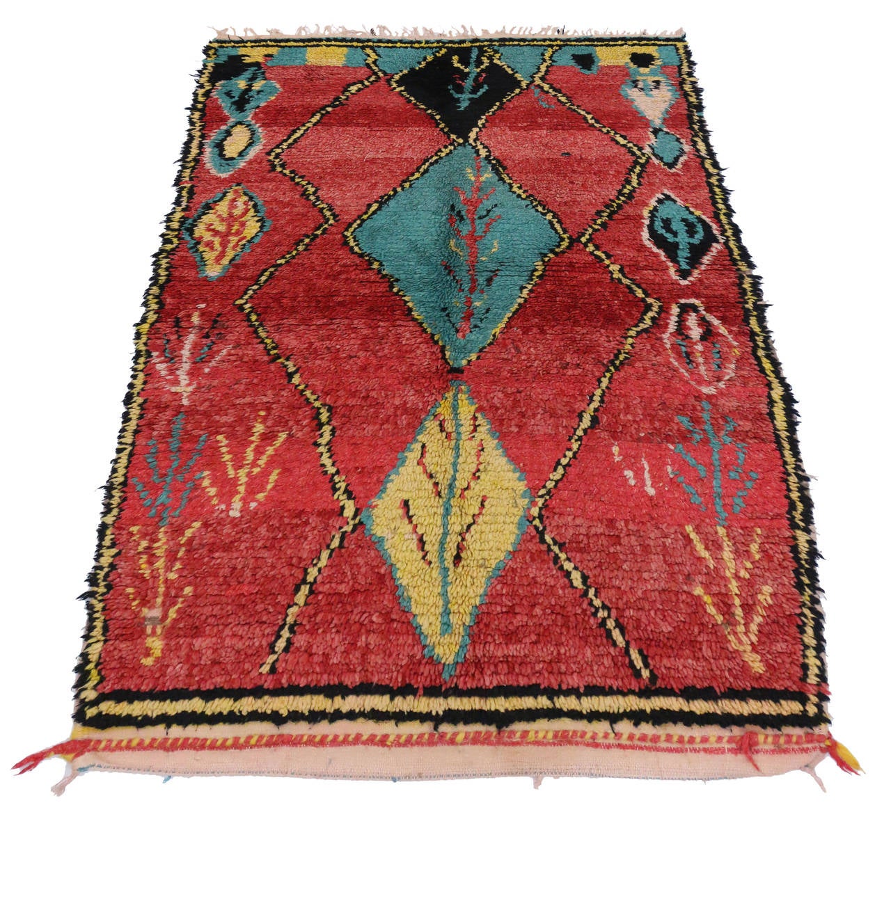 Hand-Knotted Vintage Moroccan 