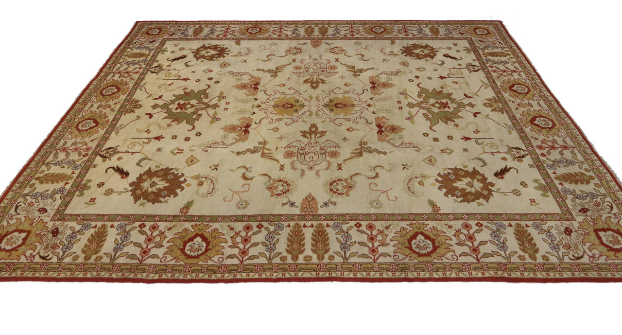 Hand-Knotted Antique European Portuguese Area Rug, 11’02” x 15’00”