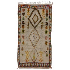 Vintage Berber Moroccan Azilal Rug with Tribal Style