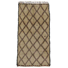 Mid-Century Modern Beni Ourain Moroccan Rug 12