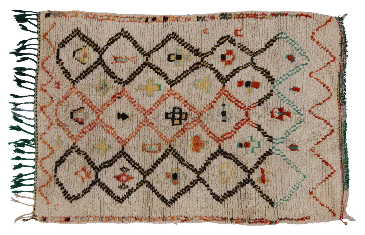 Wool Vintage Berber Moroccan Rug