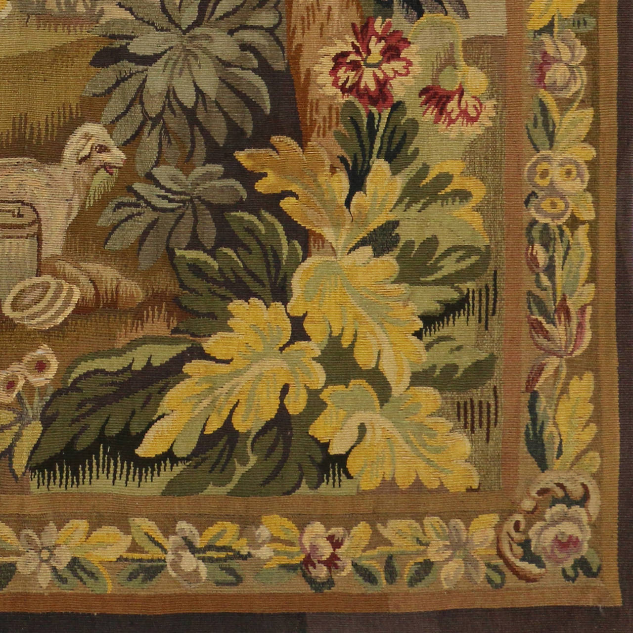 Late 19th Century Antique Tapestry with Old World Charm and French