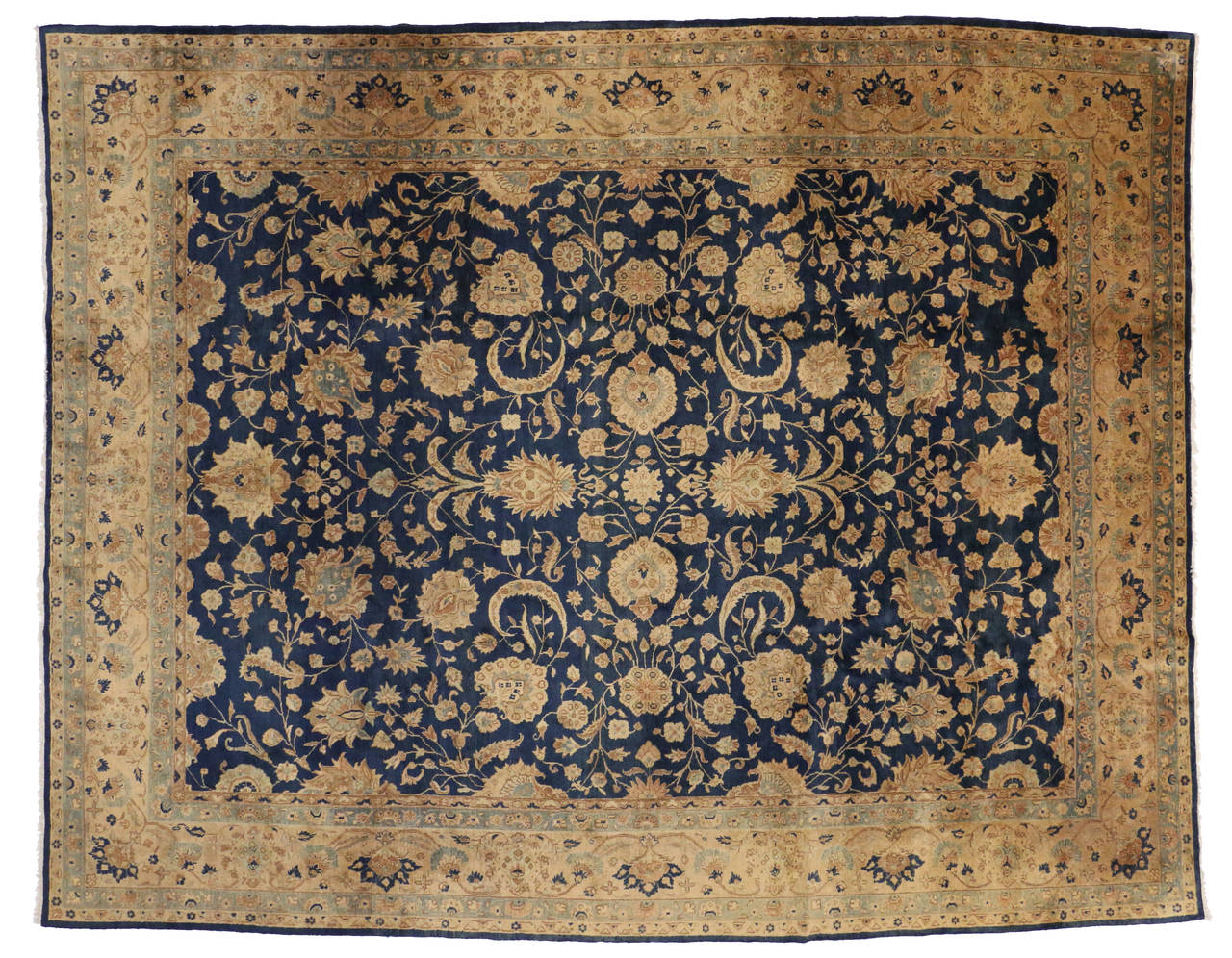 Antique Indian Agra Rug with Hollywood Regency Style 1