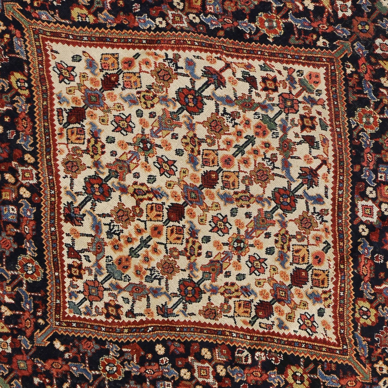 Wool Modern Antique Persian Mahal Area Rug with Transitional Style