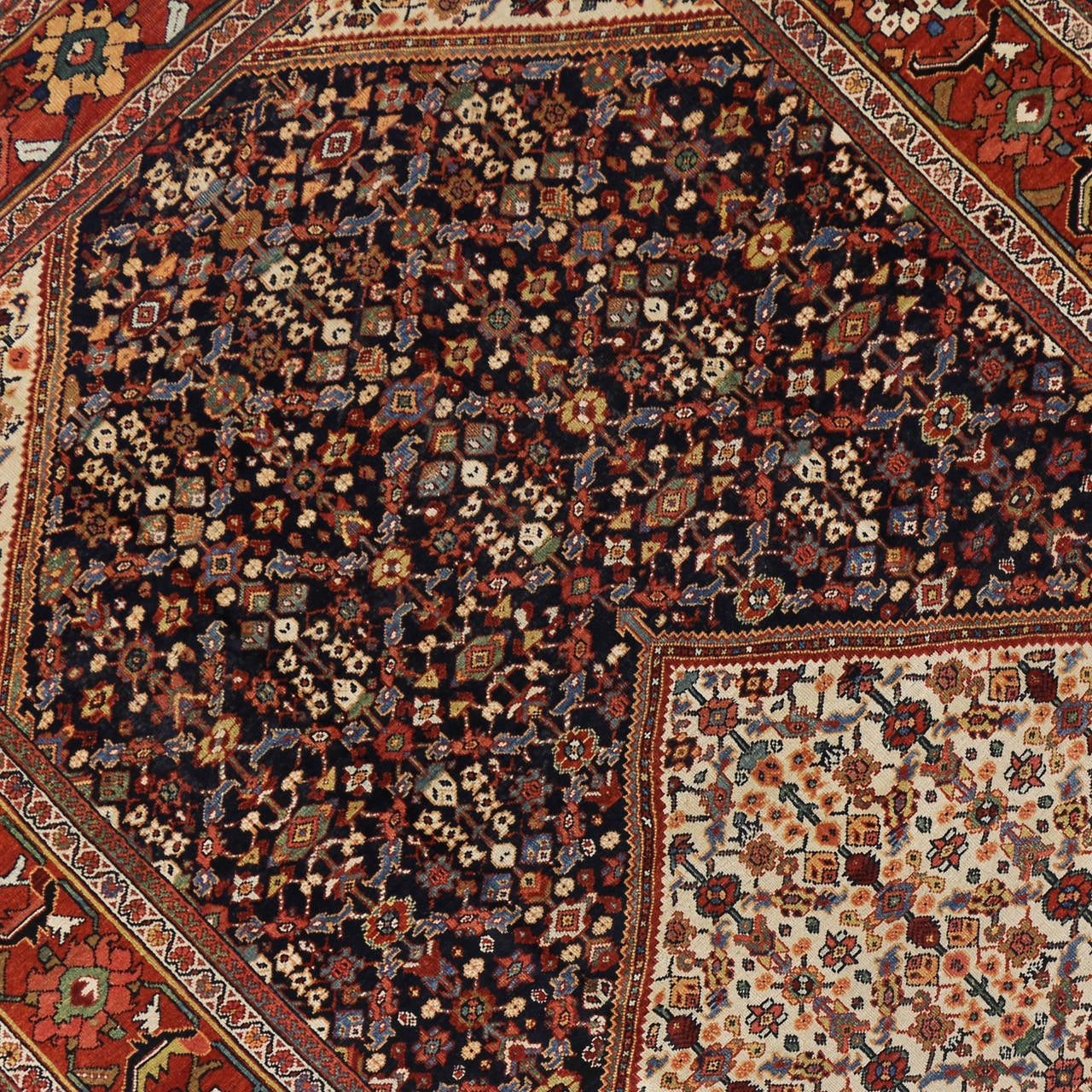 20th Century Modern Antique Persian Mahal Area Rug with Transitional Style